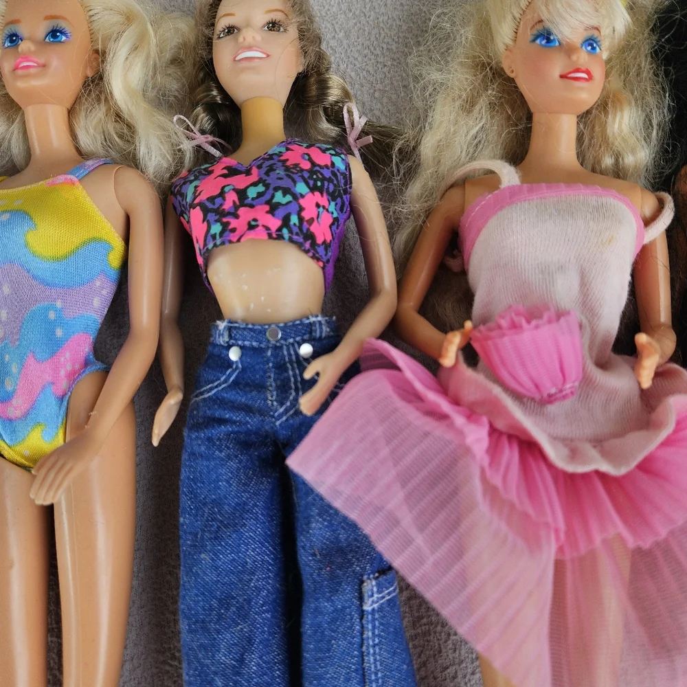 VTG Assorted Barbie Ken Doll Lot of 6 Twist N Turn Britney Spears Beach Mattel